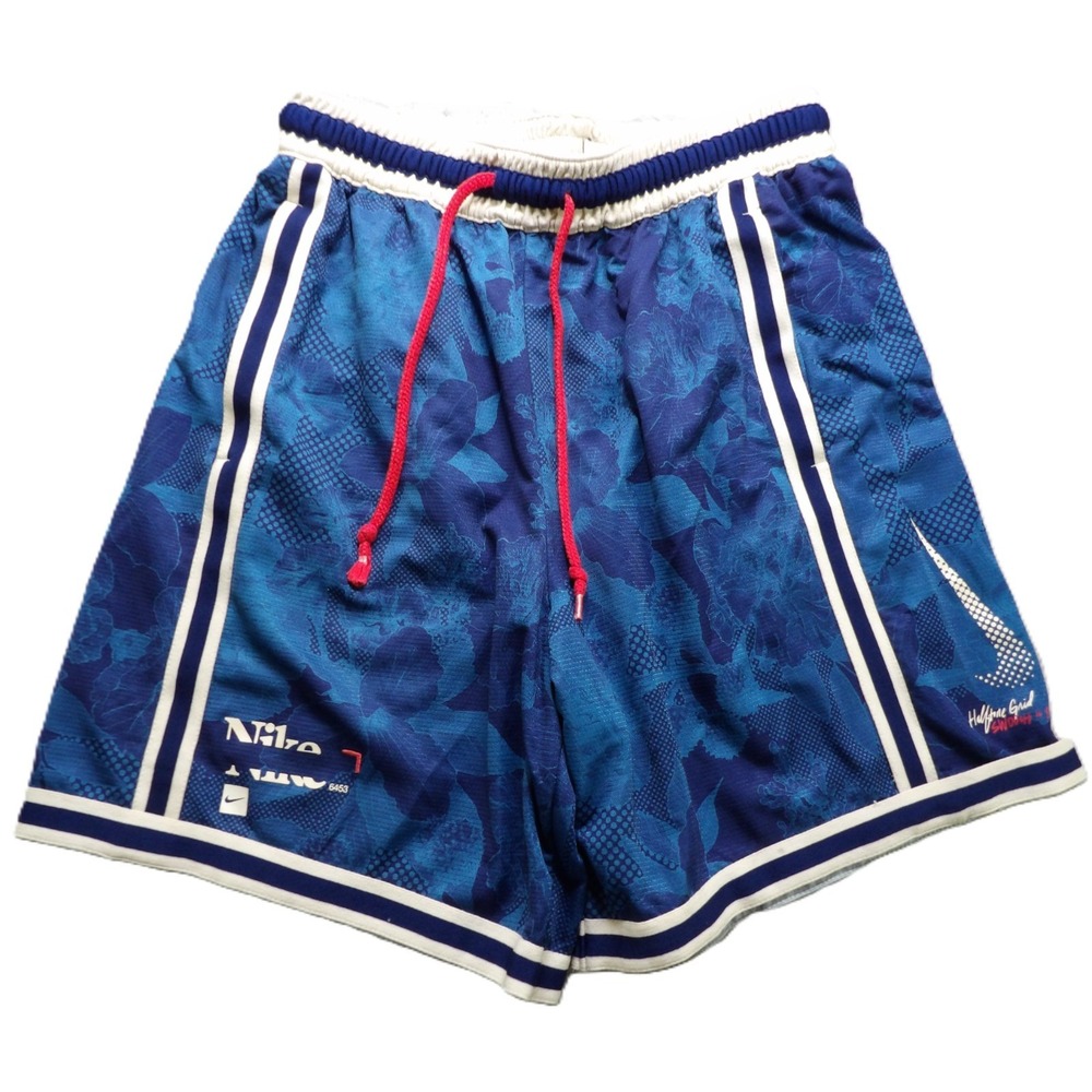 Nike Halftone Grid Basketball Shorts Men Medium Blue DriFit Athletic Workout Gym